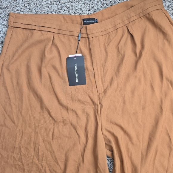 Pretty Little Thing Palazzo Satin Pants Women Sz 22 Plus Orange Wide Leg… - Picture 8 of 12